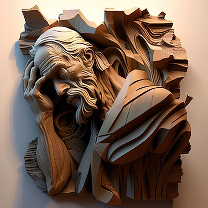 3D model Franz Bischoff American artist (STL)